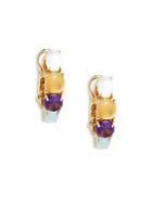 Roberto Coin Stacked Gemstone Yellow Gold Earrings