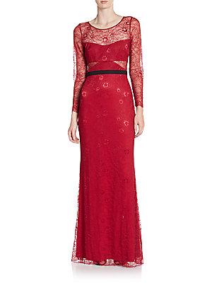 Abs L/s Lace Gown