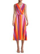 Olivia Rubin Thea Sequin Stripe Wrap Dress
