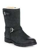 Ugg Australia Grandle Leather & Shearling Motorcycle Boots
