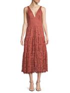 Dress The Population Madelyn Plunging Lace Midi Dress