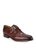 Saks Fifth Avenue By Magnanni Perforated Monk-strap Leather Loafers