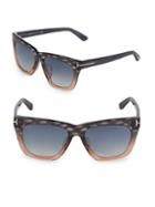 Tom Ford 55mm Patterned Square Sunglasses