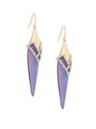 Alexis Bittar Lucite Swarovski Crystal & 10k Gold-plated Drop Earrings