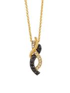 Le Vian 14k Honey Gold Blackberry Diamonds & Vanilla Diamonds Exotics Pendant Necklace