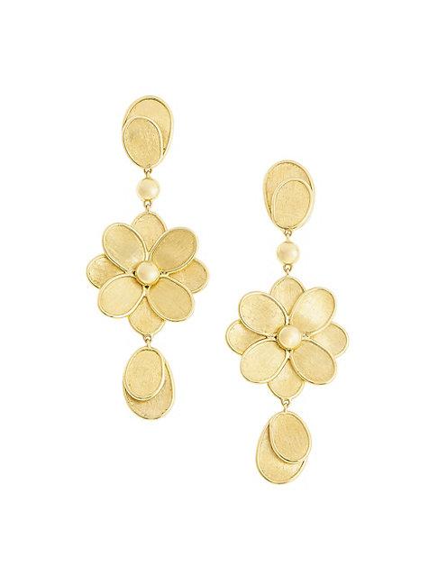 Marco Bicego Petali 18k Yellow Gold Flower Drop Earrings