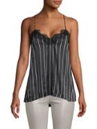 Cami Nyc Racer Stripe Silk Lace Top