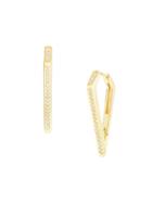 Chloe & Madison 14k Gold Vermeil & Cubic Zirconia Dagger Hoop Earrings