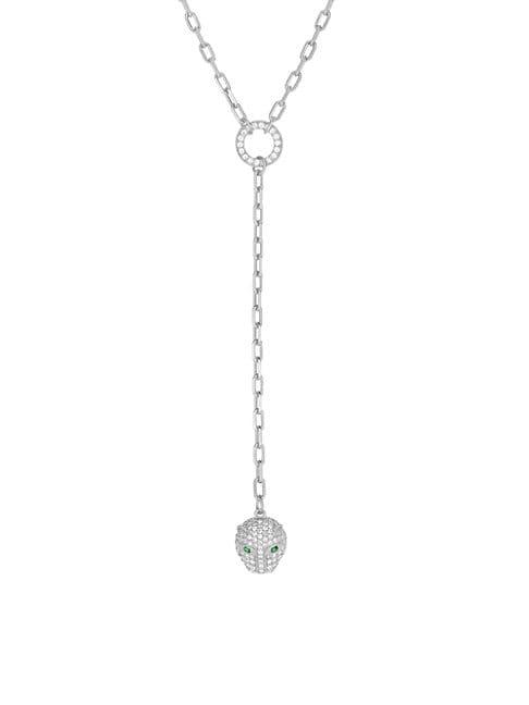 Chloe & Madison Crystal Panther Y-necklace