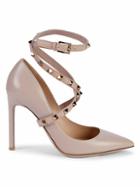 Valentino Garavani Rockstud Ankle-strap Leather Pumps