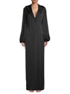 Lanvin Puffed-sleeve Long Gown