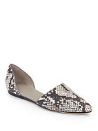 Vince Nina Embossed Leather D'orsay Flats