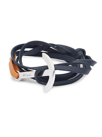 Miansai Splice Leather Wrap-around Bracelet