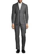 Saks Fifth Avenue Made In Italy Plaid Wool Suit