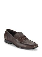 Saks Fifth Avenue Lawrence Woven Leather Penny Loafers