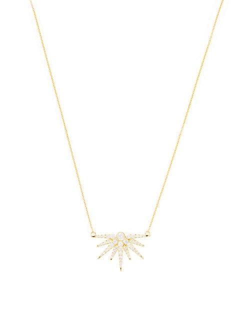 Artisan 14k Yellow Gold Starburst Diamond Necklace