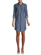 Pure Navy Classic Chambray Shirtdress