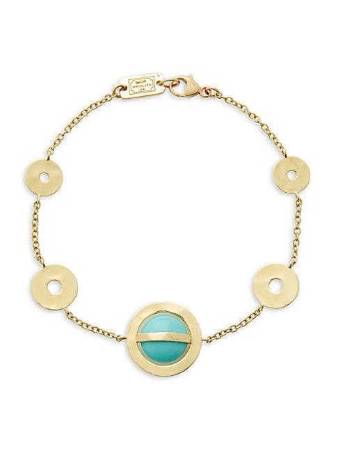 Ippolita Senso 18k Yellow Gold & Turquoise Disc Bracelet
