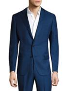 Saks Fifth Avenue Collection By Samuelsohn Classic-fit Silk-blend Double Button Jacket