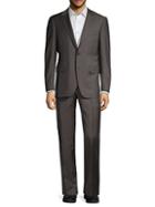 Canali Standard-fit Textured Wool Suit