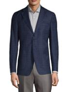 Saks Fifth Avenue Made In Italy Mini-check Wool-blend Sport Jacket