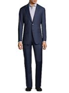 Saks Fifth Avenue Checkered Wool Suit