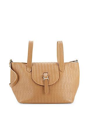 Meli Melo Basket-weave Leather Handbag