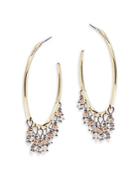 Alexis Bittar Elements Swarovski Crystal Embellished 14k Gold-plated Hoop Earrings- 1.9in
