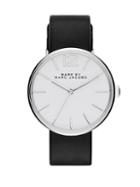 Marc Jacobs Peggy Stainless Steel And Leather Strap Watch