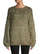 Allison New York Sequin-embellished Crewneck Sweater