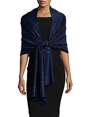 St. John Sequined Knit Wrap Stole