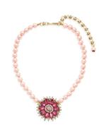 Heidi Daus Multicolored Crystal Happy Flower Pendant Necklace
