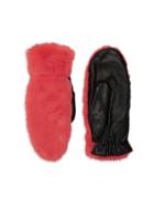 Renvy Faux Fur & Leather Gloves
