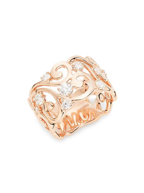 Effy 14k Rose Gold & Diamond Filigree Ring