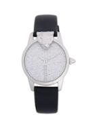 Just Cavalli Glitter Stainless Steel & Leather-strap Watch