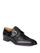 Saks Fifth Avenue Leather Wingtip Monk-strap Shoes