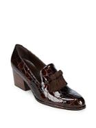 Stuart Weitzman Block-heel Leather Loafers