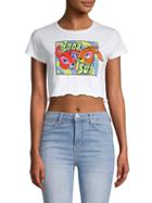 Anna Sui Cotton Bunny Cropped Tee