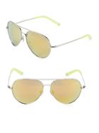 Linda Farrow Luxe Matthew Williamson X Linda Farrow Mirrored 61mm Aviator Sunglasses
