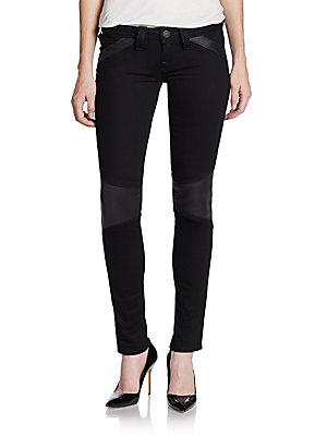 True Religion 2103 Black Moto Pant