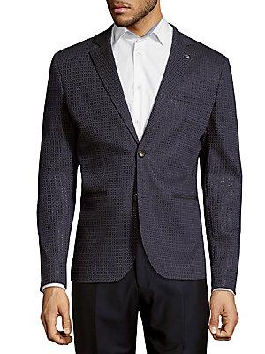 Rnt23 Textured Slim-fit Suit Jacket