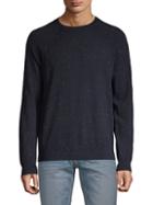 Vince Flecked Long-sleeve Cotton & Wool Sweater