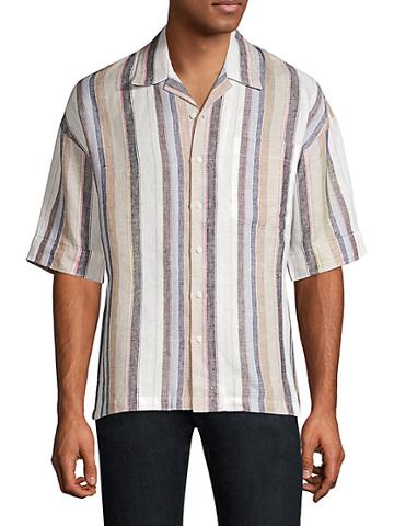 P.l.c. Striped Linen Vacation Shirt