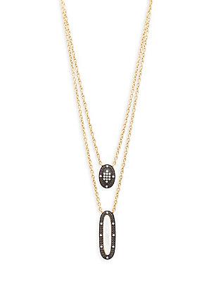 Freida Rothman Classic Studded Sterling Silver Pendant Necklace