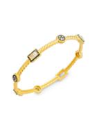 Freida Rothman Gilded Cable Pav&eacute; Bangle