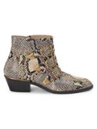 Chlo Susanna Python Leather Ankle Boots