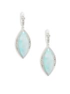 Jude Frances Encore Sterling Silver Large Marquise Stone Earrings