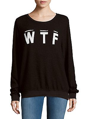 Wildfox Letters Printed Pullover