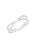 Nephora 14k White Gold Diamond Twist Ring