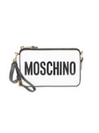 Moschino Logo Leather Pouch Crossbody Bag